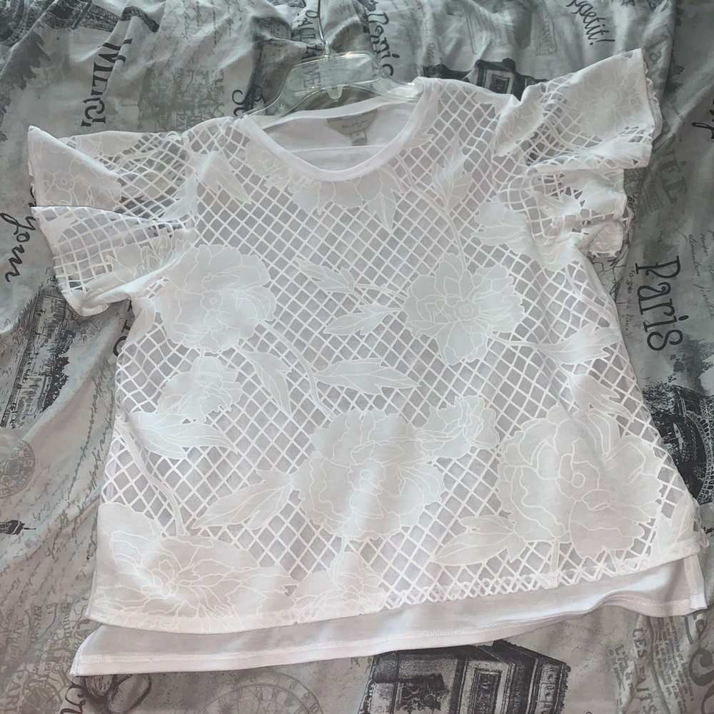 White Embellished Blouse